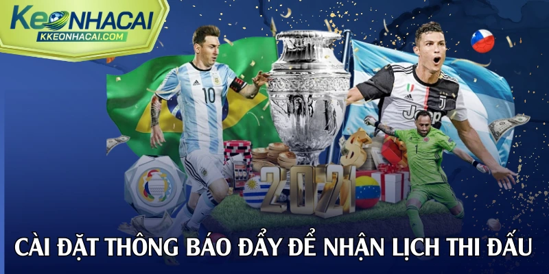 Người dùng cài đặt thông báo đẩy để nhận lịch thi đấu